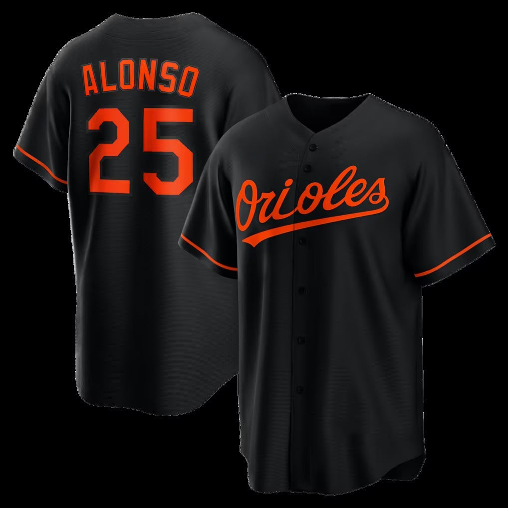 Baltimore Orioles #25 Pete Alonso Black Thaam Alternate Replica Jersey