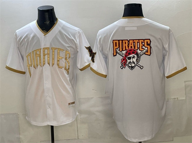 Pittsburgh Pirates Team Big Logo White Tomch 2026 City Connect Stadium Stitched Jersey