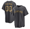 Custom Cleveland Guardians Active Player Charcoal Tomch 2022 All-Star Cool Base Stitched Jersey