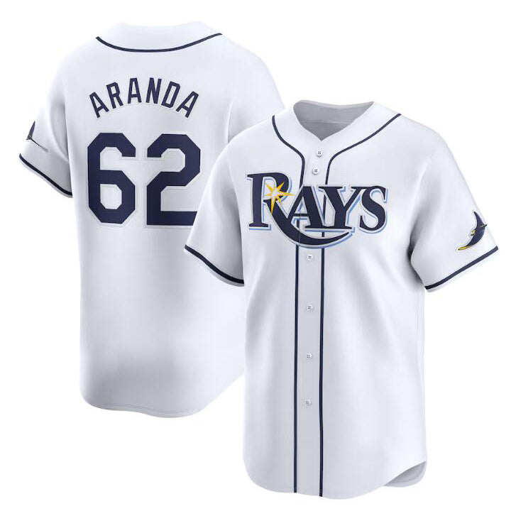 Tampa Bay Rays #62 Jonathan Aranda White Tomch Home Limited Stitched Jersey
