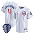 Chicago Cubs #4 Pete Crow-Armstrong Player White Tomch Pinstripe Vapor Premier Limited Home Stitched Jerseys