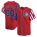 Custom Chicago Cubs 2024 Independence Day Vapor Premier Limited Jersey ¨C Red Tomch