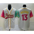 San Diego Padres #13 Manny Machado White Tomch NEW 2023 City Connect Cool Base Stitched Jersey