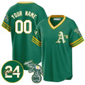 Custom Oakland Athletics Kelly Green Tomch Road Cooperstown Jersey - Personalized