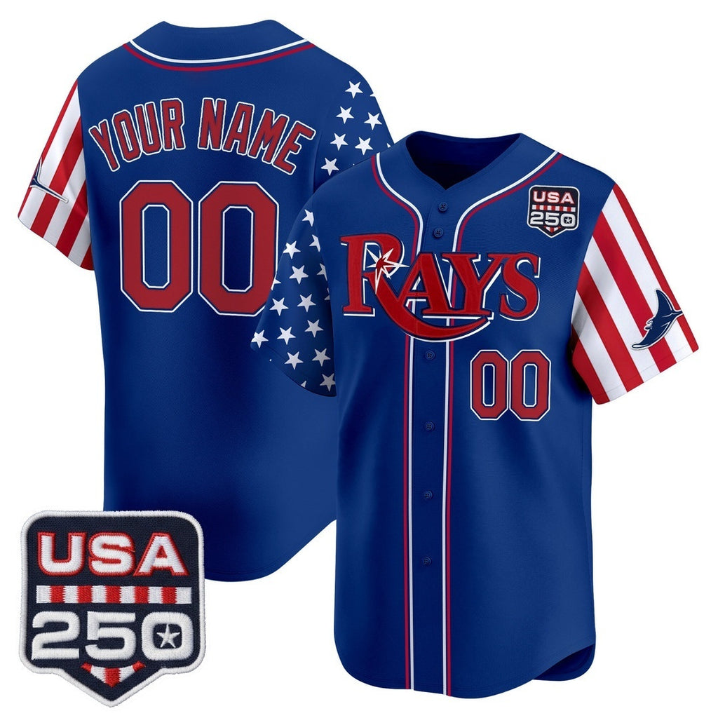Custom Tampa Bay Rays America 250 Edition Vapor Premier Limited Royal Tomch Stitched Jerseys
