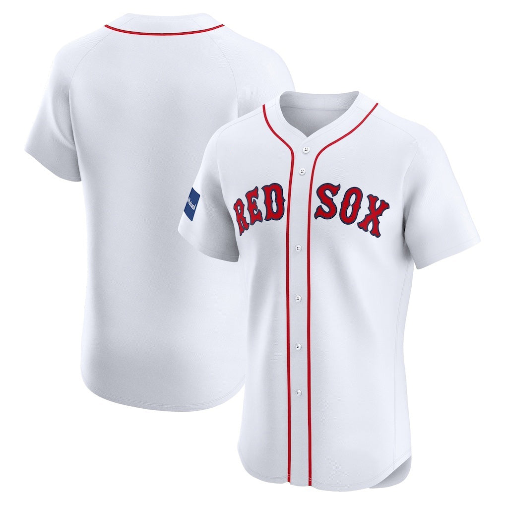 Boston Red Sox White Tomch Home Elite Patch Jersey