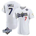 Los Angeles Dodgers #7 Blake Snell Player Gold White Tomch 2026 Collection Stadium Limited Elite World Series Stitched Jerseys