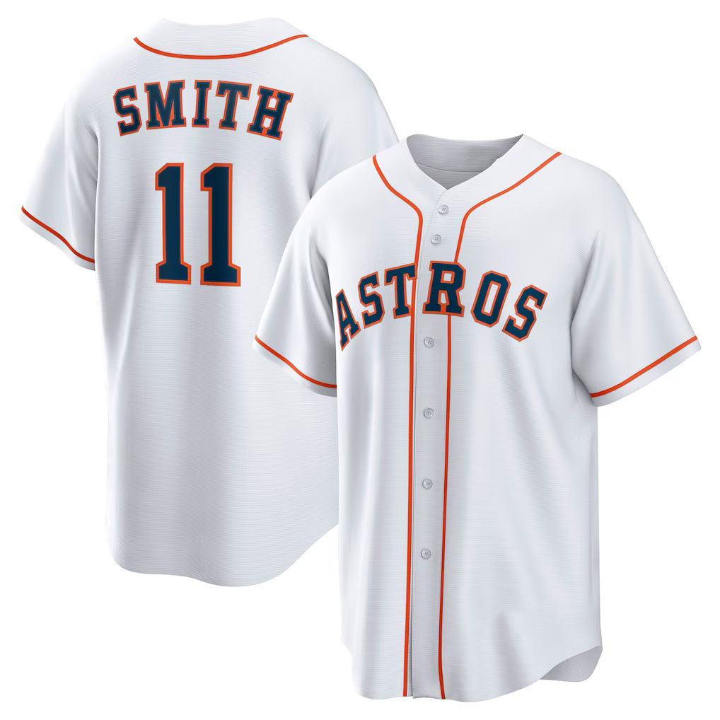 Houston Astros #11 Cam Smith White Thaam Home Replica Jersey