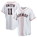 Houston Astros #11 Cam Smith White Thaam Home Replica Jersey