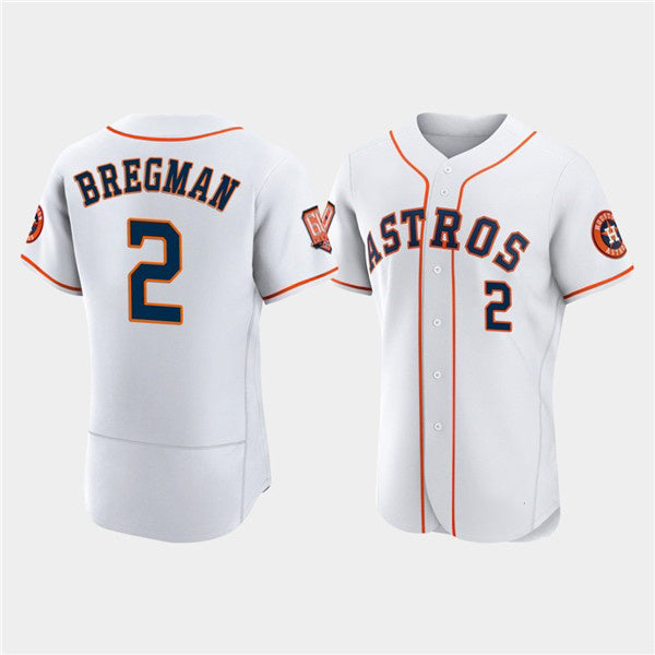 Houston Astros #2 Jose Altuve White Tomch 60th Anniversary Flex Base Stitched Jersey