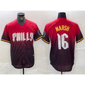Philadelphia Phillies #16 Brandon Marsh Red Tomch 2024 City Cool Base Jersey
