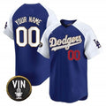 Custom Los Angeles Dodgers Vin Scully Patch Gold Trim Vapor Premier Limited Jersey ¨C Royal White Tomch
