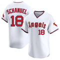 Los Angeles Angels #18 Nolan Schanuel Player White Tomch T-shirt Home Limited Stitched Jerseys