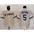 Los Angeles Dodgers #5 Freddie Freeman Cream Thaam 2024 City Connect Limited Stitched Jersey