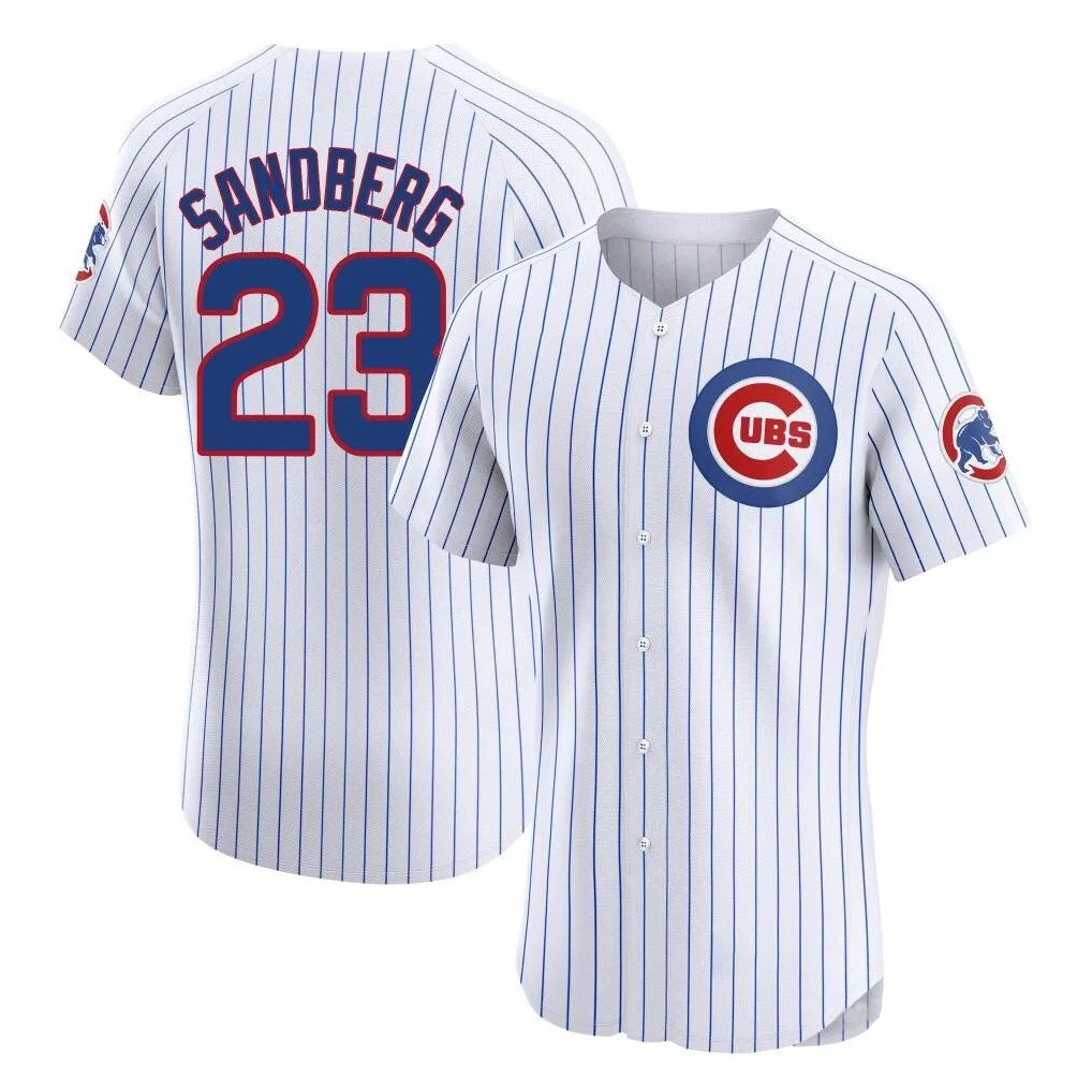 Chicago Cubs #23 Ryne Sandberg Player White Tomch Limited Elite Home Game Stitched Jerseys