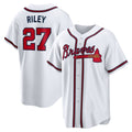 Atlanta Braves #27 Austin Riley White Thaam Home Replica Player Jersey