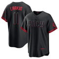 Cincinnati Reds #11 Barry Larkin Black Tomch City Connect Replica Player Jersey