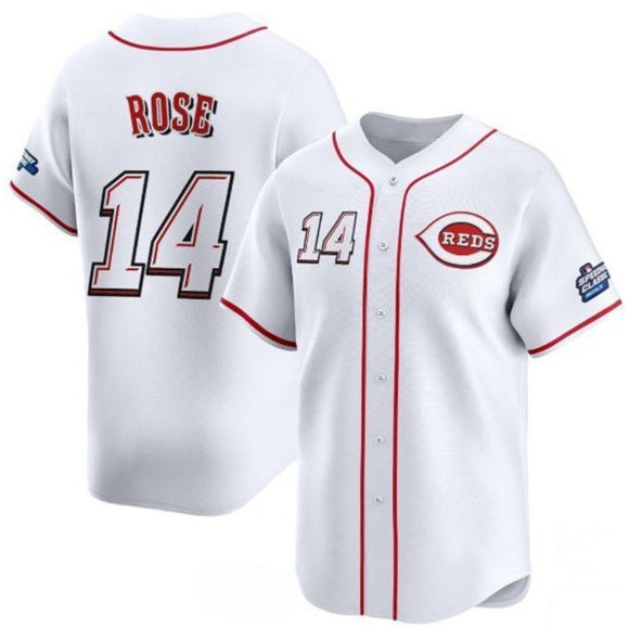 Cincinnati Reds #14 Pete Rose White Tomch 2025 Speedway Classic Home Limited Stitched Jersey