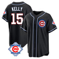 Chicago Cubs #15 Carson Kelly Player Black Tomch Fashion Out 150th Anniversary Game Stitched Jerseys