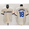 Los Angeles Dodgers #18 Yoshinobu Yamamoto Cream Thaam 2024 City Connect Limited Stitched Jersey