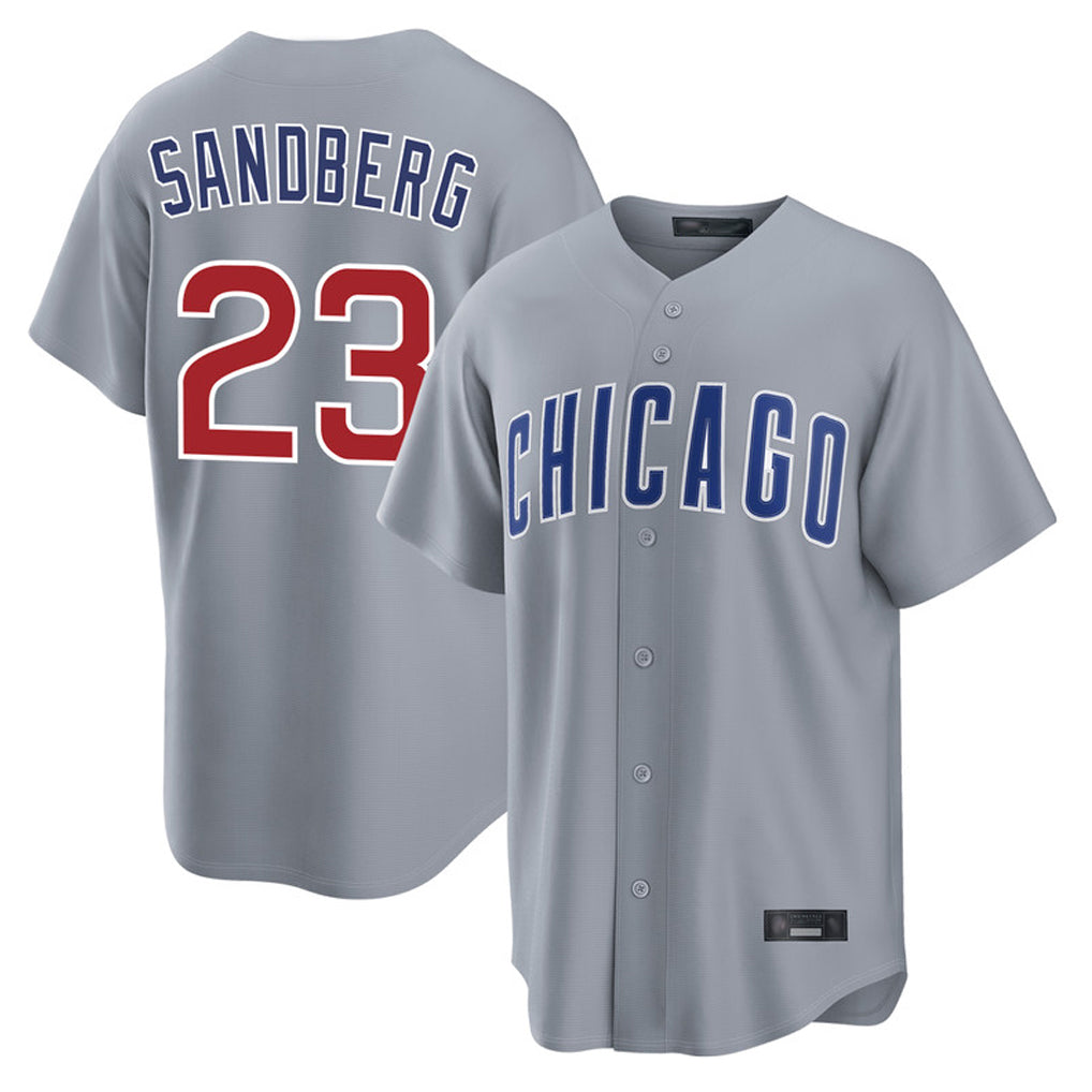 Chicago Cubs #23 Ryne Sandberg Player Gray Tomch Home Game Stitched Jerseys