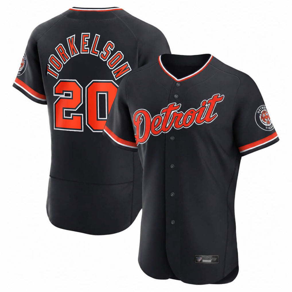 Detroit Tigers #20 Spencer Torkelson Player Navy Tomch Limited Elite Home Game Stitched Jerseys
