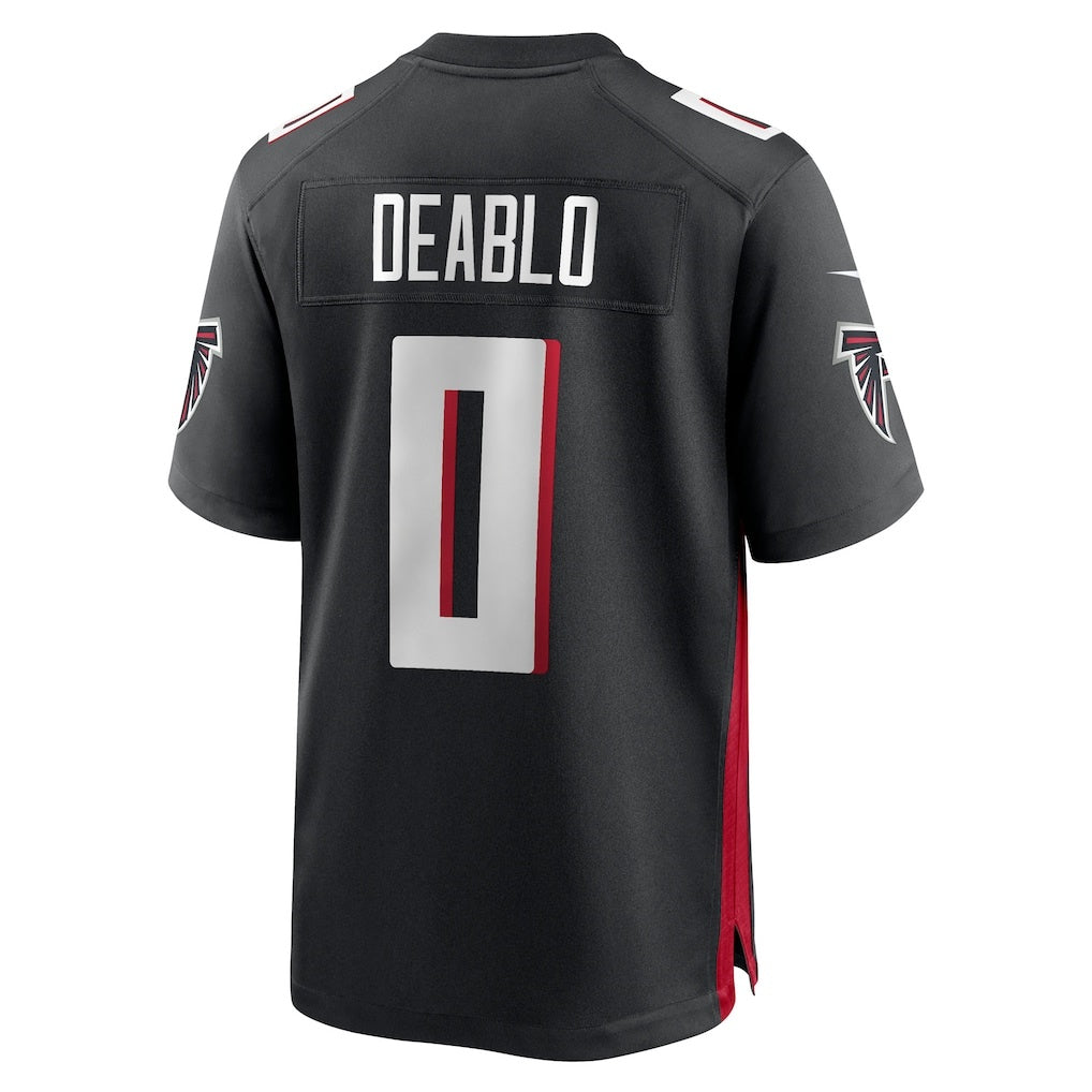 A.Falcons #0 Divine Deablo Black Tomch Team Game Jersey