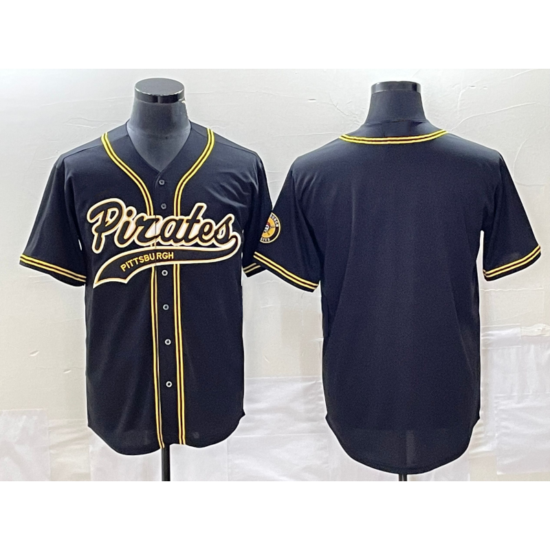 Pittsburgh Pirates Blank Black Tomch Cool Base Stitched Jersey