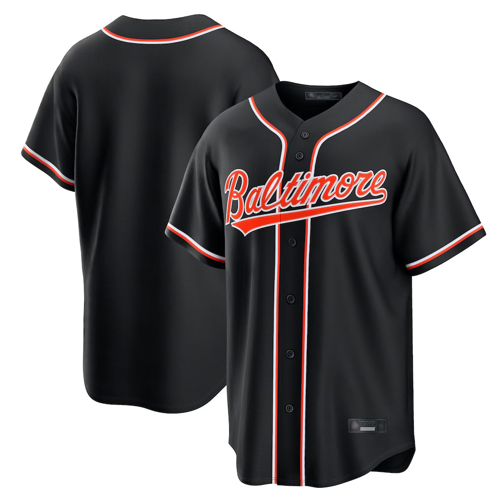Baltimore Orioles Black Tomch Out Fashion Home Game Blank Player Stitched Jerseys