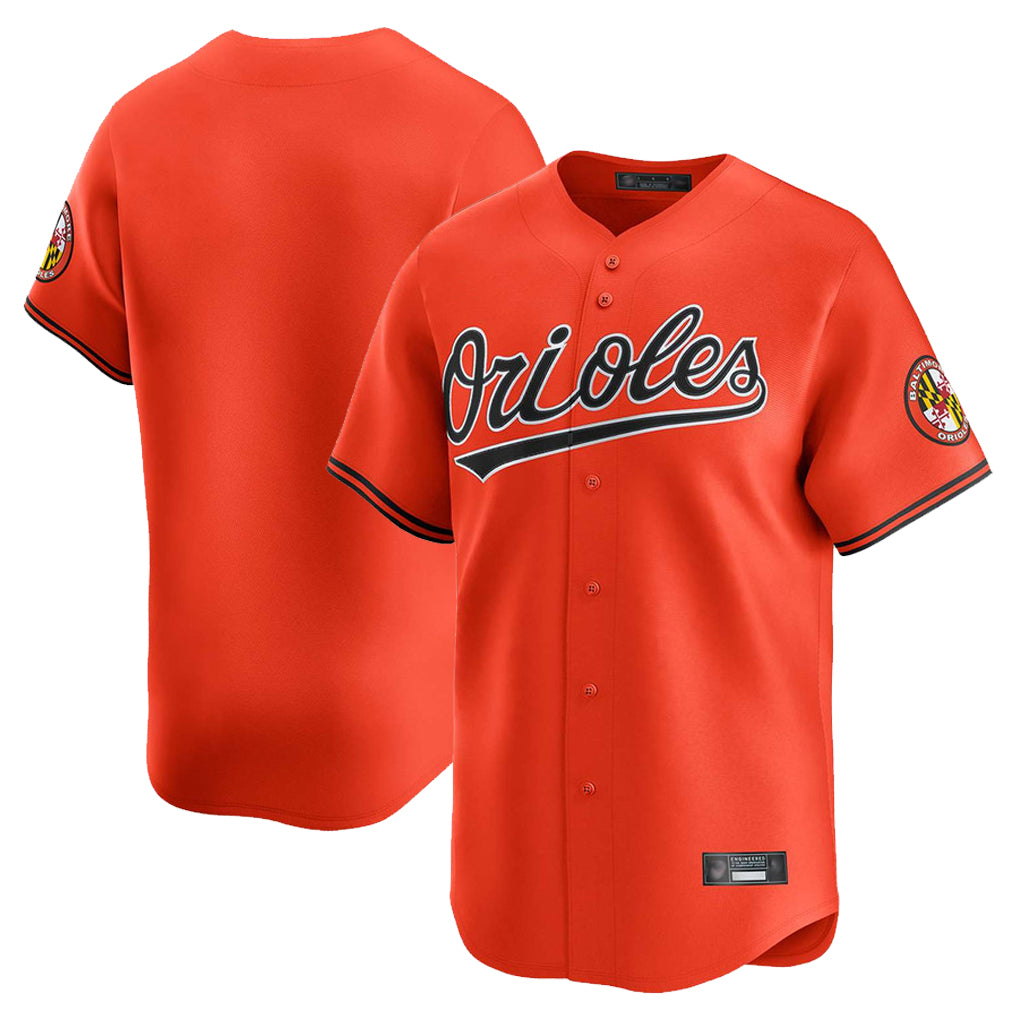 Baltimore Orioles Orange Tomch Limited Home Game Blank Player Stitched Jerseys