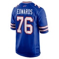 B.Bills #76 David Edwards Royal Tomch Game Jersey