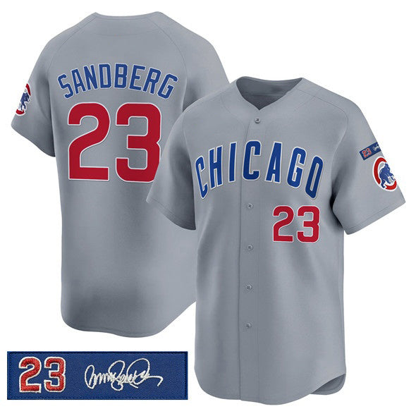 Chicago Cubs #23 Ryne Sandberg Gray Thaam 'Ryne Sandberg Tribute' Vapor Limited V3 Stitched Jersey
