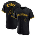 Los Angeles Angels #4 Christian Moore Player Black Tomch Snake Skin City Limited Elite Home Stitched Jerseys