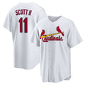 St. Louis Cardinals #11 Victor Scott II White Tomch Home Replica Jersey