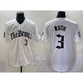 New York Yankees #3 Babe Ruth White Tomch 'Gothic Legacy Edition' Vapor Premier Limited Stitched Jersey
