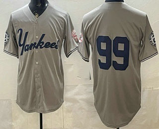 New York Yankees #99 Aaron Judge Grey Tomch Without Name Limited Jersey
