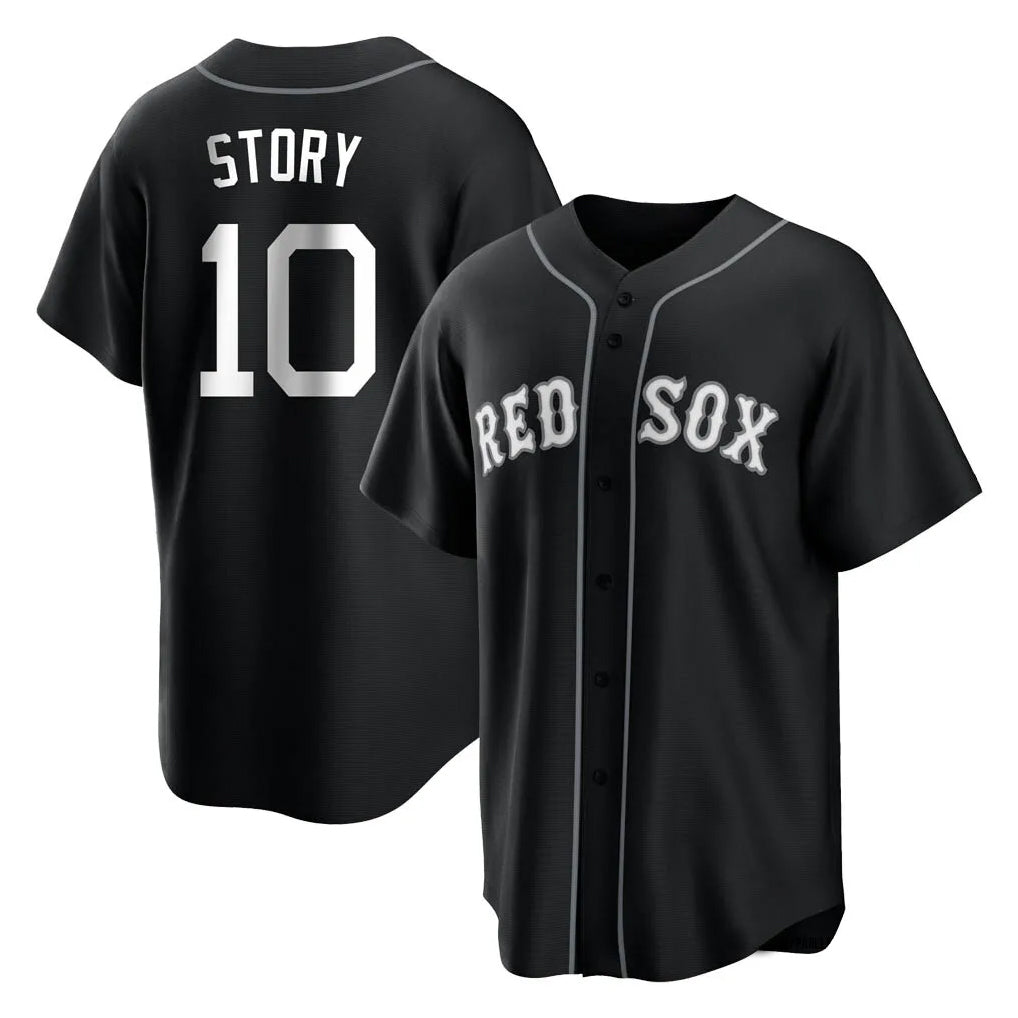 Boston Red Sox #10 Trevor Story Player Black Tomch Home Game Stitched Jerseys