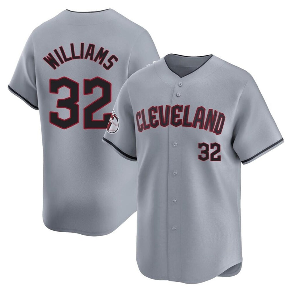 Cleveland Guardians #32 Gavin Williams Player Gray Tomch Road Limited Home Game Stitched Jerseys