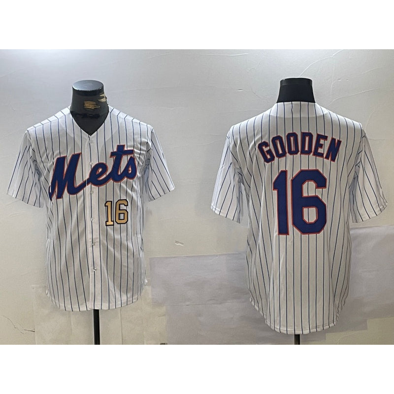 New York Mets #16 Dwight Gooden White Tomch Cool Base Stitched Jerseys