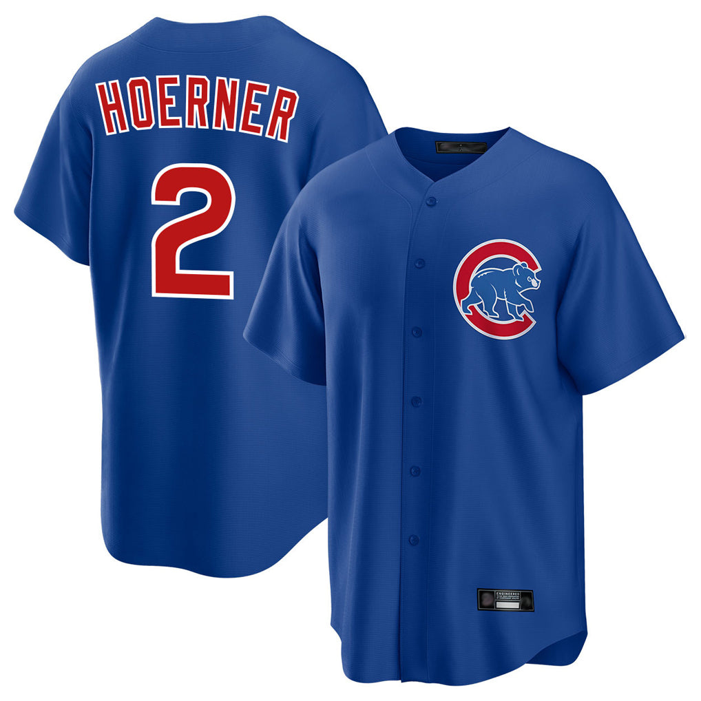 Chicago Cubs #2 Nico Hoerner Player Royal Tomch Home Game Stitched Jerseys