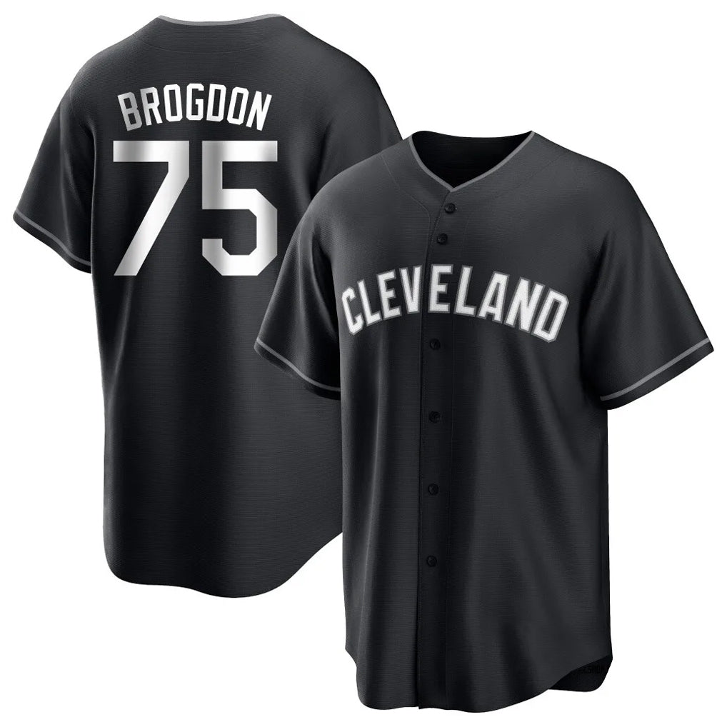 Cleveland Guardians #75 Connor Brogdon Player Black Tomch Home Game Stitched Jerseys