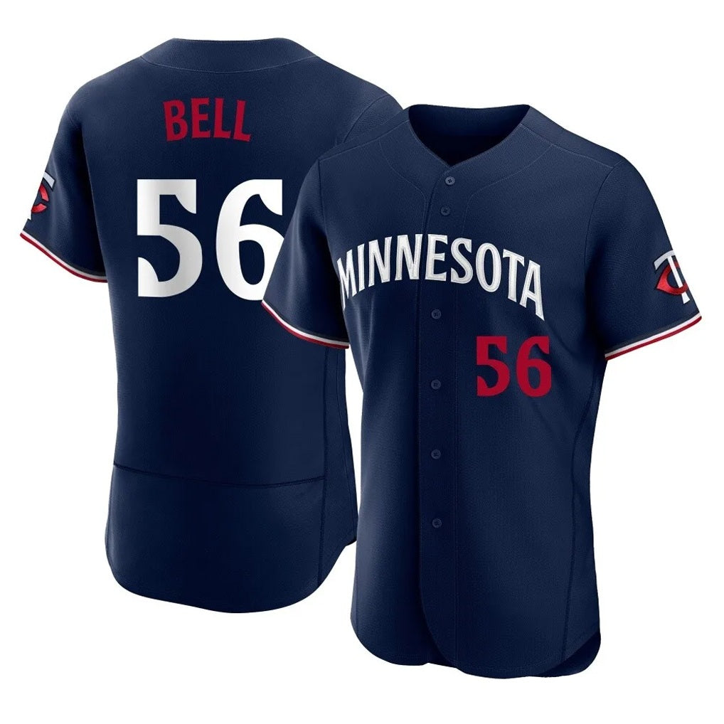 Minnesota Twins #56 Josh Bell Player Navy TomchReplica Home Limited Elite Stitched Jerseys