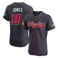 Atlanta Braves #10 Chipper Jones Player Navy Tomch 2025 Speedway Classic Limited Elite Home Game Stitched Jerseys