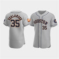 Houston Astros #35 Justin Verlander Gray Tomch 60th Anniversary Flex Base Stitched Jersey