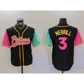 San Diego Padres #3 Jackson Merrill Black Tomch NEW 2023 City Connect Cool Base Stitched Jersey