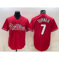 Philadelphia Phillies #7 Trea Turner Red Tomch Cool Base Stitched Jersey