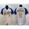 Los Angeles Dodgers #8 Enrique Hernandez White Royal Gold Tomch 2024 World Series Champions Vapor Limited Stitched Jersey