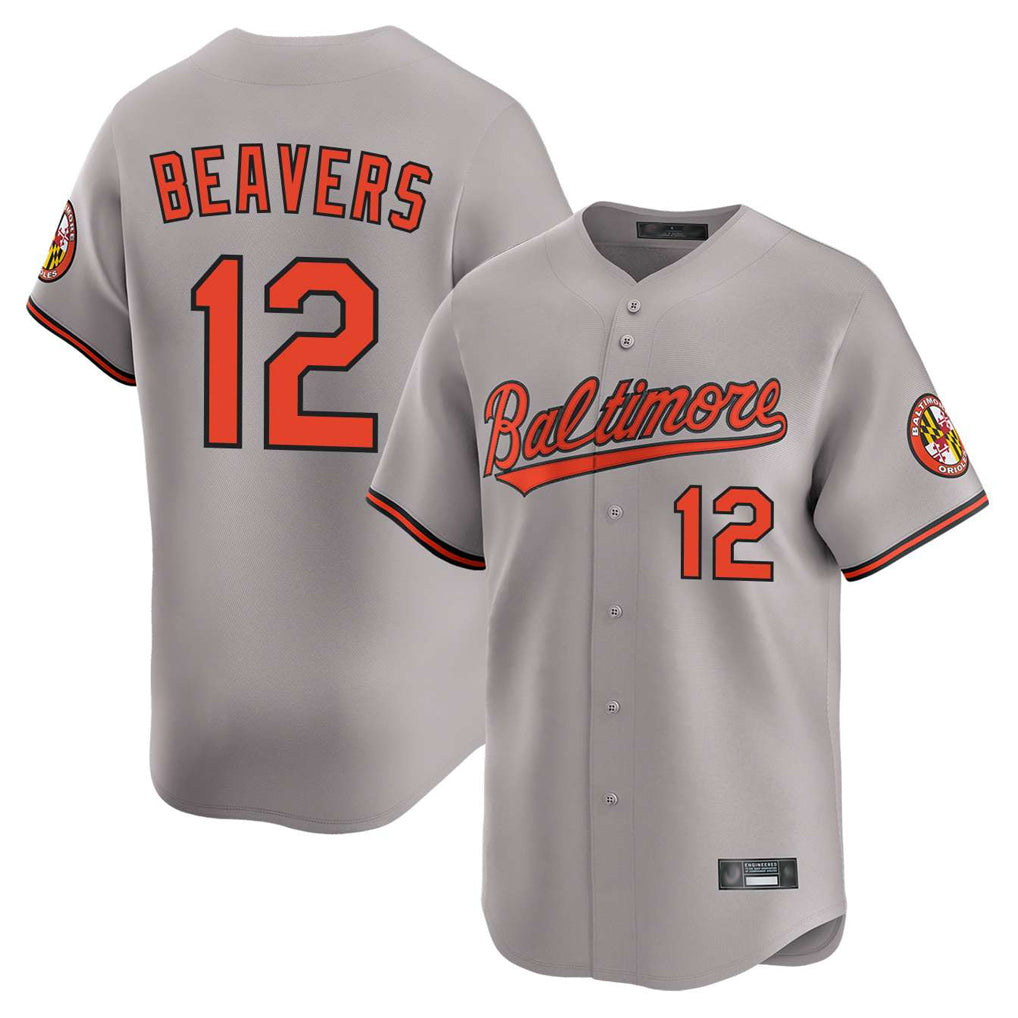 Baltimore Orioles #12 Dylan Beavers Player Gray Tomch Limited Home Game Stitched Jerseys