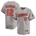 Baltimore Orioles #12 Dylan Beavers Player Gray Tomch Limited Home Game Stitched Jerseys