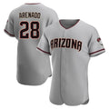 Arizona Diamondbacks #28 Nolan Arenado Player Gray Tomch Road Limited Elite Home Game Stitched Jerseys